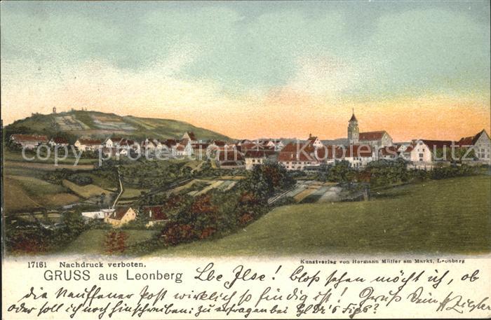 Leonberg Wuerttemberg Litho