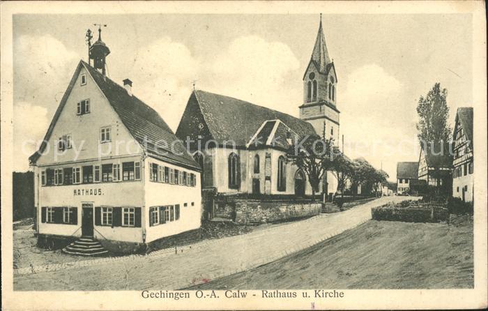 Gechingen Rathaus Kirche