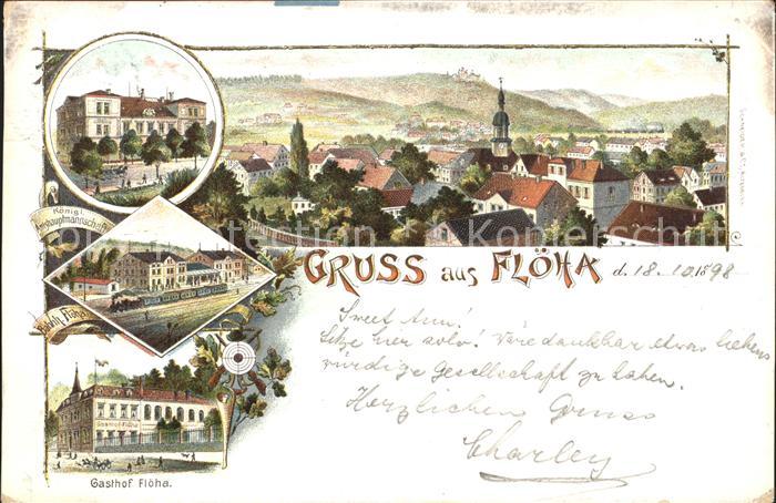 Chemnitz Gasthof Floeha Koengl. Amtshausptmannschaft