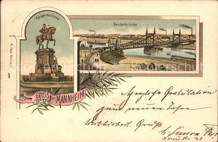 Mannheim Kaiserdenkmal Neckarbruecke