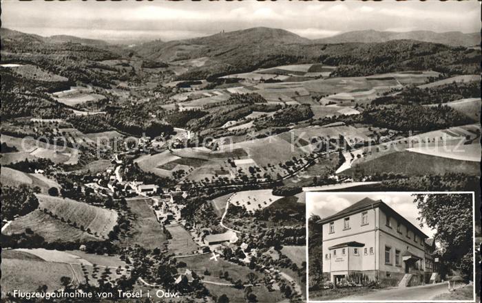 Troesel Fliegeraufnahme Gasthaus zur Rose