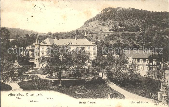 Ditzenbach Kurhaus Garten Wasserfuellhaus