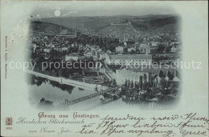 Esslingen Neckar Neujahrskarte