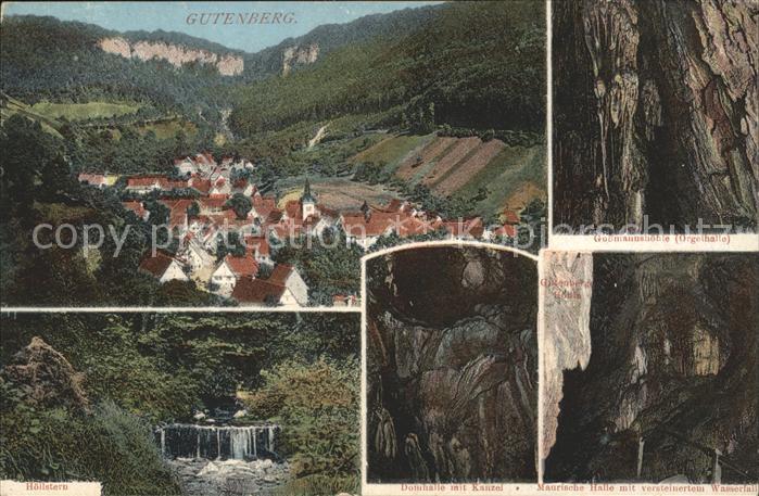 Gutenberg Lenningen Maurische Halle Wasserfall Hoellstern Gussmannshoehle