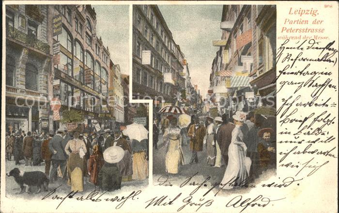 Leipzig Petersstrasse waehrend der Messe