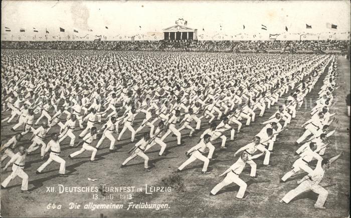 Leipzig 7. Deutsches Turnfest allegemeine Freiuebungen