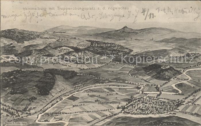 Hammelburg Truppenuebungsplatz aus Vogelschau