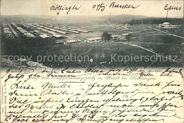 Muensingen Truppenuebungsplatz im Hardt Barackenlage