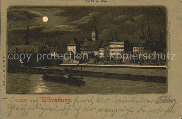 Wuerzburg mit Mond