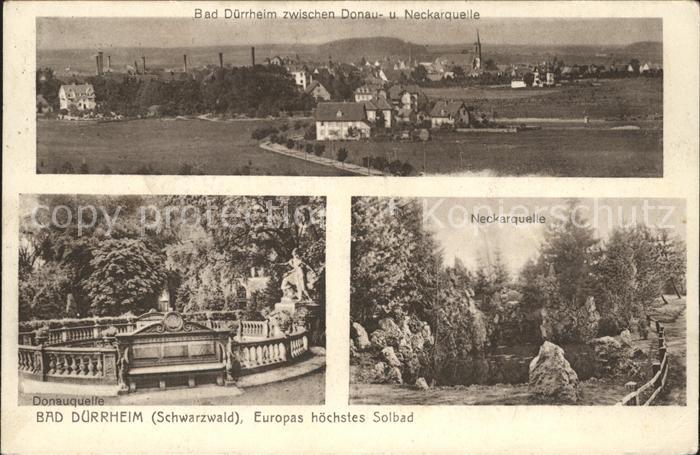 Bad Duerrheim Neckarquelle Donauquelle