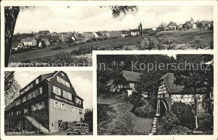 Schollbrunn Waldbrunn Gasthaus zum Hirsch Muehle Fr. Diemer