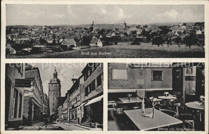 Buchen Odenwald Stadttor Cafe Woerner