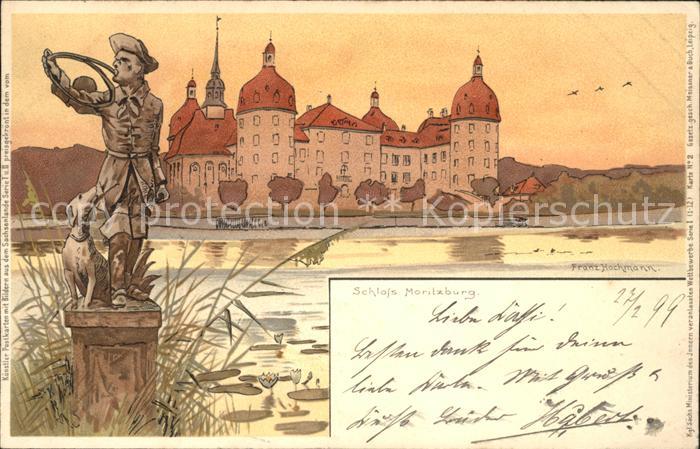 Moritzburg Sachsen Schloss Kuenstlerkarte
