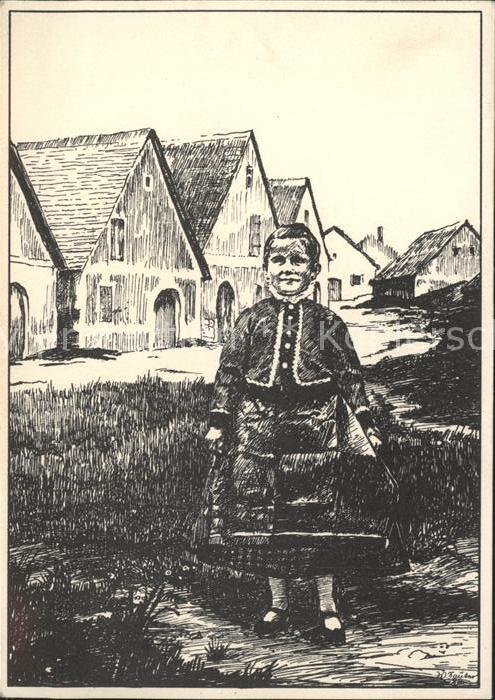 Weinheim Bergstrasse Zeichnung Deutschungarische Bilder Maedchen in Tracht