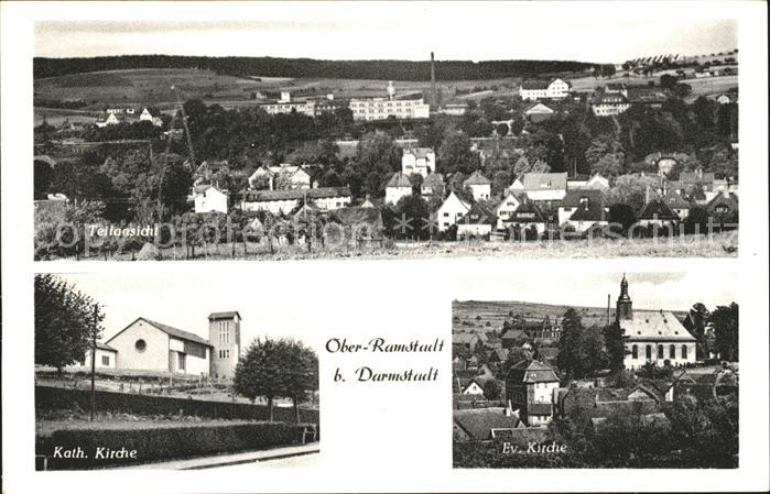 Ober-Ramstadt Oberramstadt Muehltal DARMSTADT Kath. Kirche Ev. Kirche