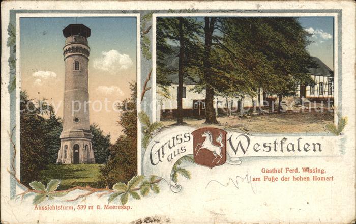 Luedenscheid Aussichtsturm Gasthof Ferd. Wissing