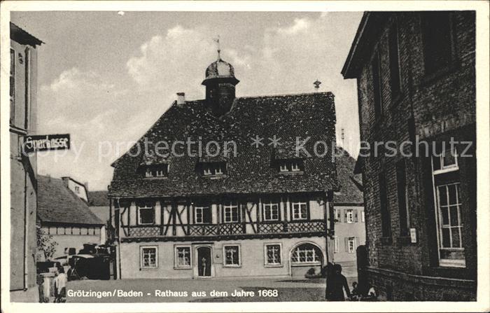 Groetzingen Karlsruhe Rathaus aus dem Jahre 1668