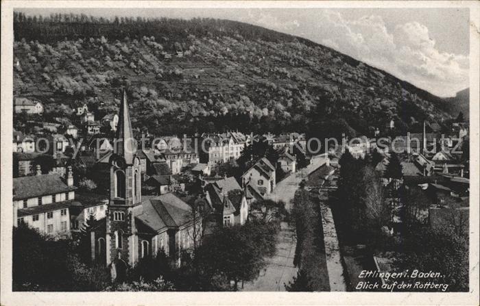 Ettlingen Blick auf den Rottberg
