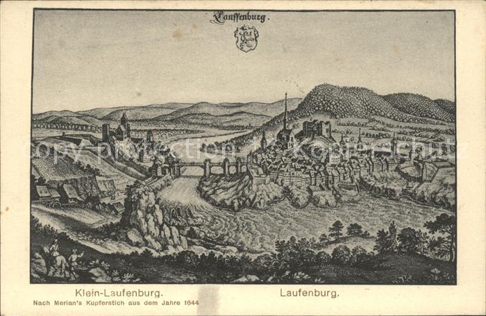 Laufenburg Baden Nach Merian's Kupferstich aus dem Jahre 1644