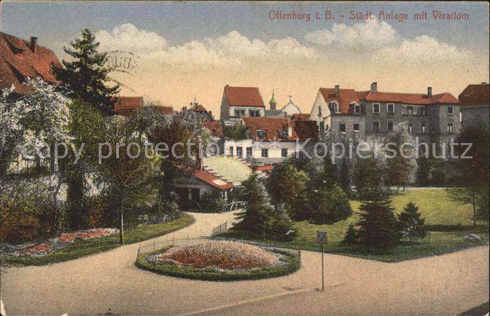 Offenburg Litho Staedt. Anlage mit Vivarlum