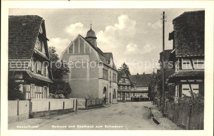 Hesselhurst Rathaus Gasthaus zum Schwanen