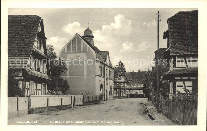 Hesselhurst Rathaus Gasthaus zum Schwanen