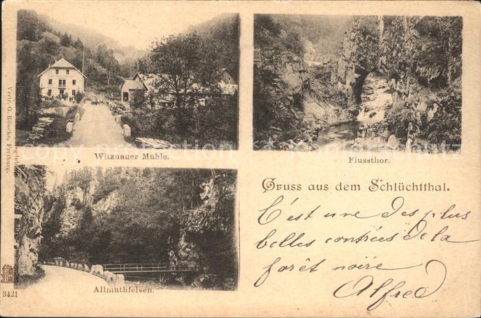 Stetten Waldshut Tiengen Rhein Witznauer Muehle Flussthor Allmuthfelsen