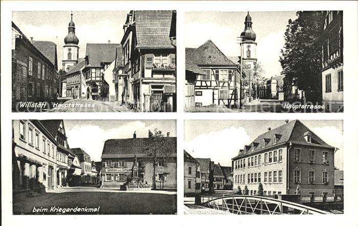 Willstaett Hauptstrasse Kriegerdenkmal