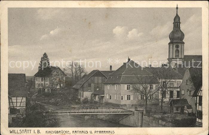 Willstaett Kinzigbruecke Rathaus Pfarrhaus