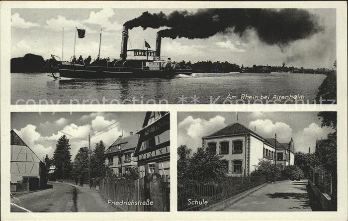 Altenheim Neuried Dampfer Rhein Friedrichstrasse Schule