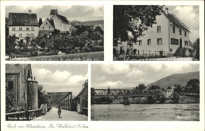 Rheinheim Partie beim Zollhaus Rheinpartie Schule Kirchpartie