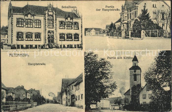 Altenheim Neuried Schulhaus Partie Hauptstrasse Kirche