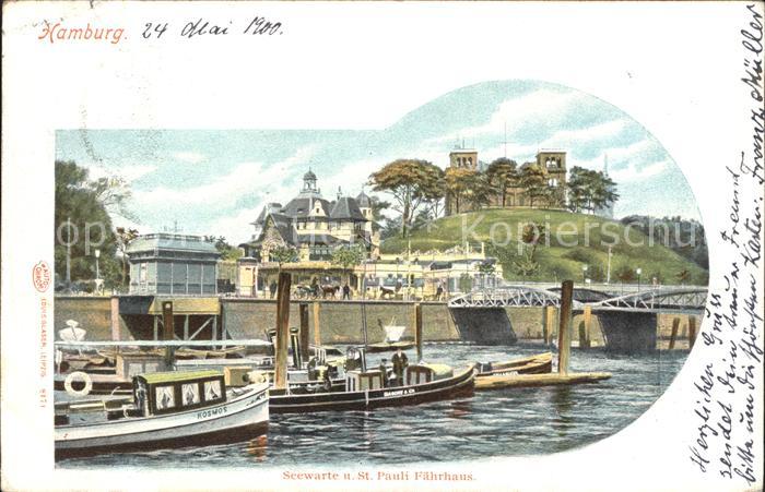 Hamburg Seewarte u. St. Pauli Faehrhaus