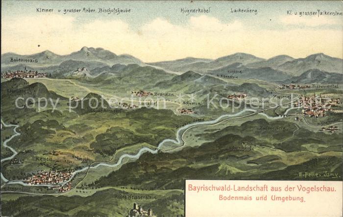 Bodenmais Bayrischwald-Landschaft Regen kleiner grosser Arber. Bischofshaube