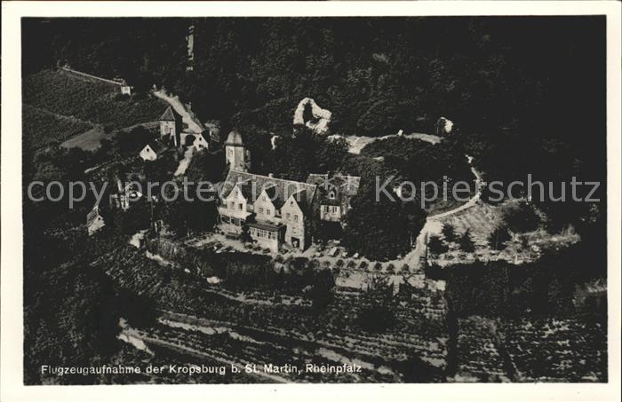 Kropsburg Fliegeraufnahme St. Martin Rheinplatz