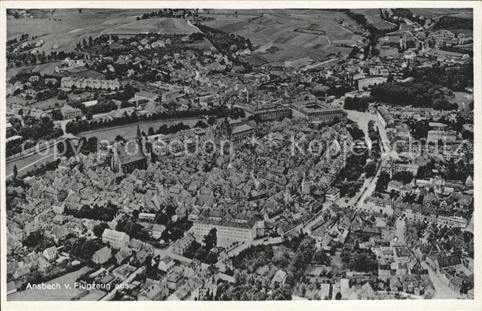 Ansbach Mittelfranken Fliegeraufnahme