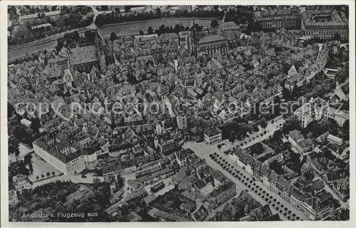 Ansbach Mittelfranken Fliegeraufnahme