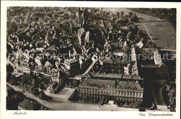 Ansbach Mittelfranken Fliegeraufnahme