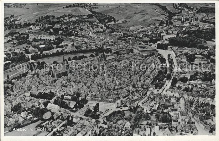 Ansbach Mittelfranken Fliegeraufnahme