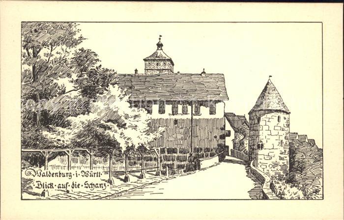 Waldenburg Wuerttemberg Blick auf die Schanz