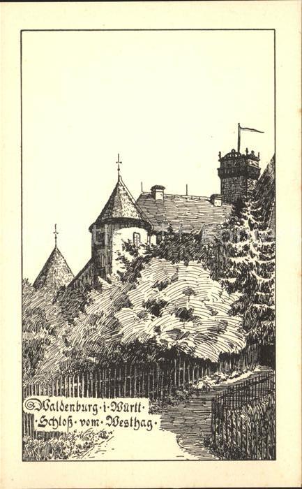 Waldenburg Wuerttemberg Schloss vom Westhag