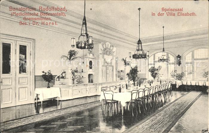 Malente-Gremsmuehlen Sanatorium Rudolfsbad Speisaal in der Villa Elisabeth