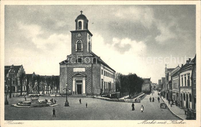 Husum Nordfriesland Markt mit Kirche