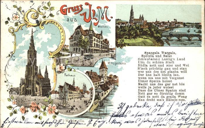 Ulm Donau Saalbau Metzgerturm Rathaus