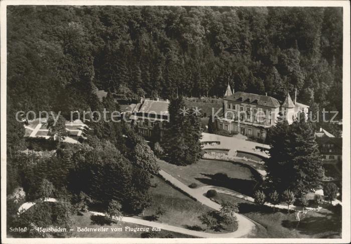 Badenweiler Fliegeraufnahme Schloss Hausbaden