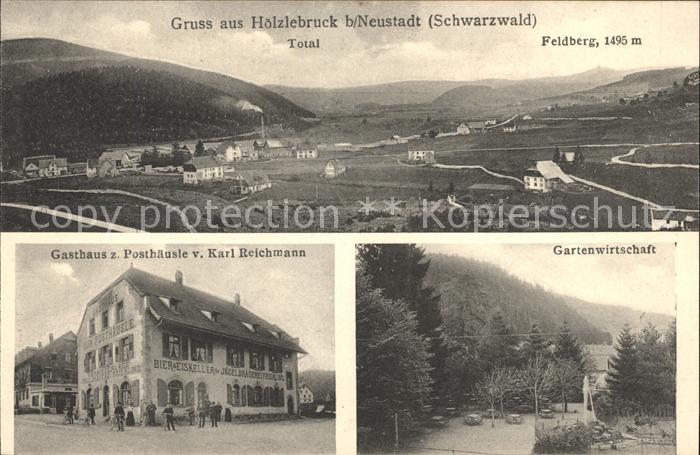 Hoelzlebruck Feldberg Gartenwirtschaft Gasthaus z. Posthaeusle v. Karl Reichmann