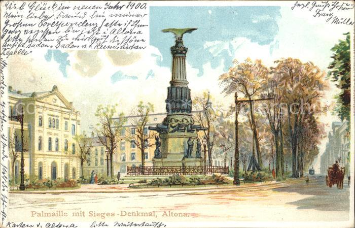 Altona Hamburg Palmaille mit Sieges-Denkmal