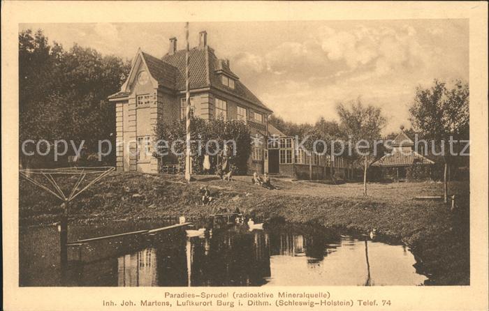 Burg Dithmarschen Paradies-Sprudel Mineralquelle