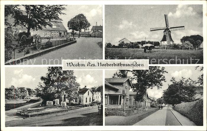 Wrohm Dithmarschen Wintermuehle Strasse Kanone