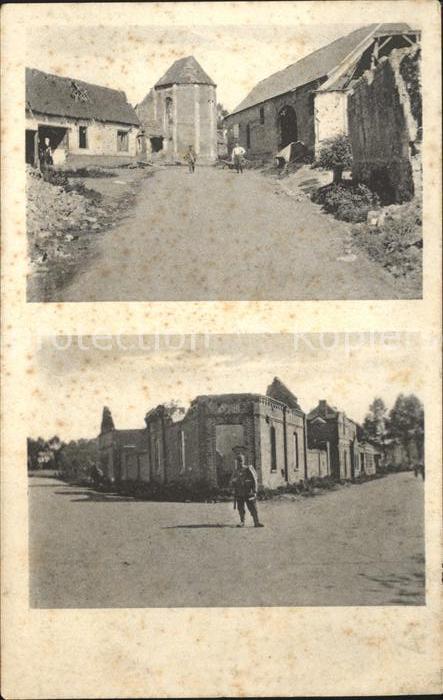 Beaumont Meurthe-et-Moselle Strassenpartie Soldat Trümmer 1. Weltkr